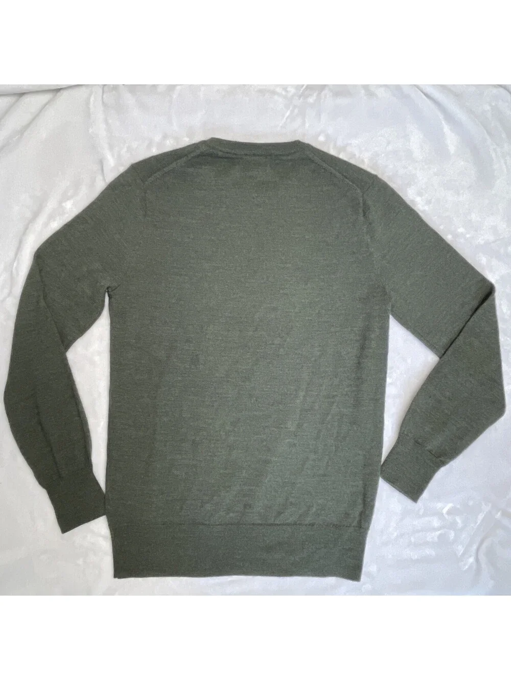 J.Crew Men’s Merino Wool Blend Sage Gray Crewneck Sweater Size Small